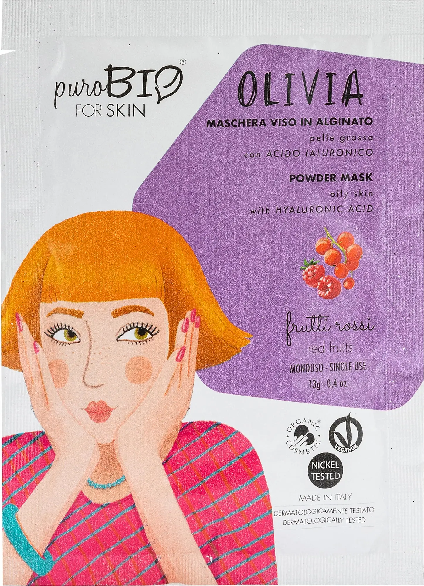PuroBIO Cosmetics Olivia Powder Mask Oily Skin Red Fruit