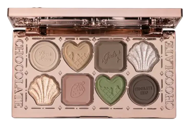 Flower Knows Chocolate Wonder-Shop Eight-Color Eyeshadow Palette 02 Young Shepherdess