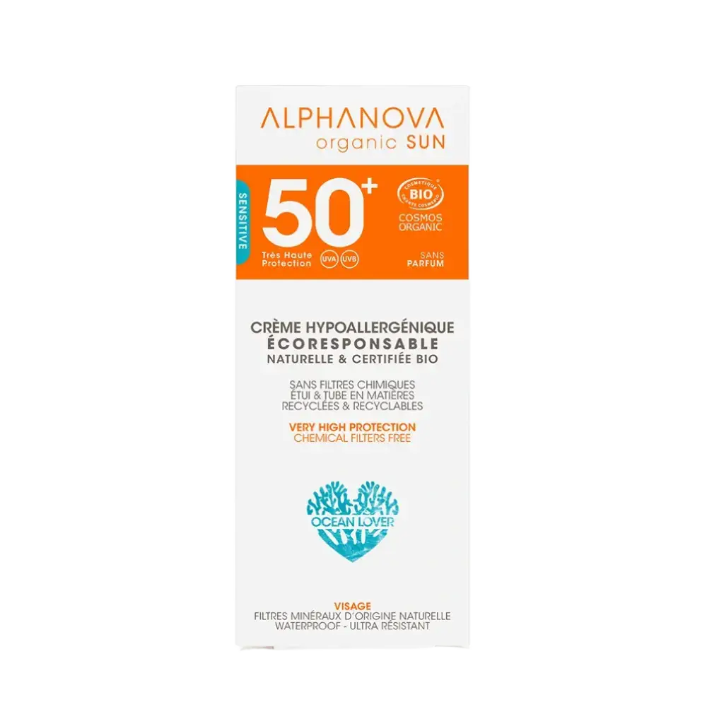 Alphanova Crème Hypoallergénique Visage SPF 50+