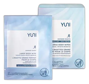 Yuni Beauty Shower Sheets Large Body Wipes Fragrance-Free
