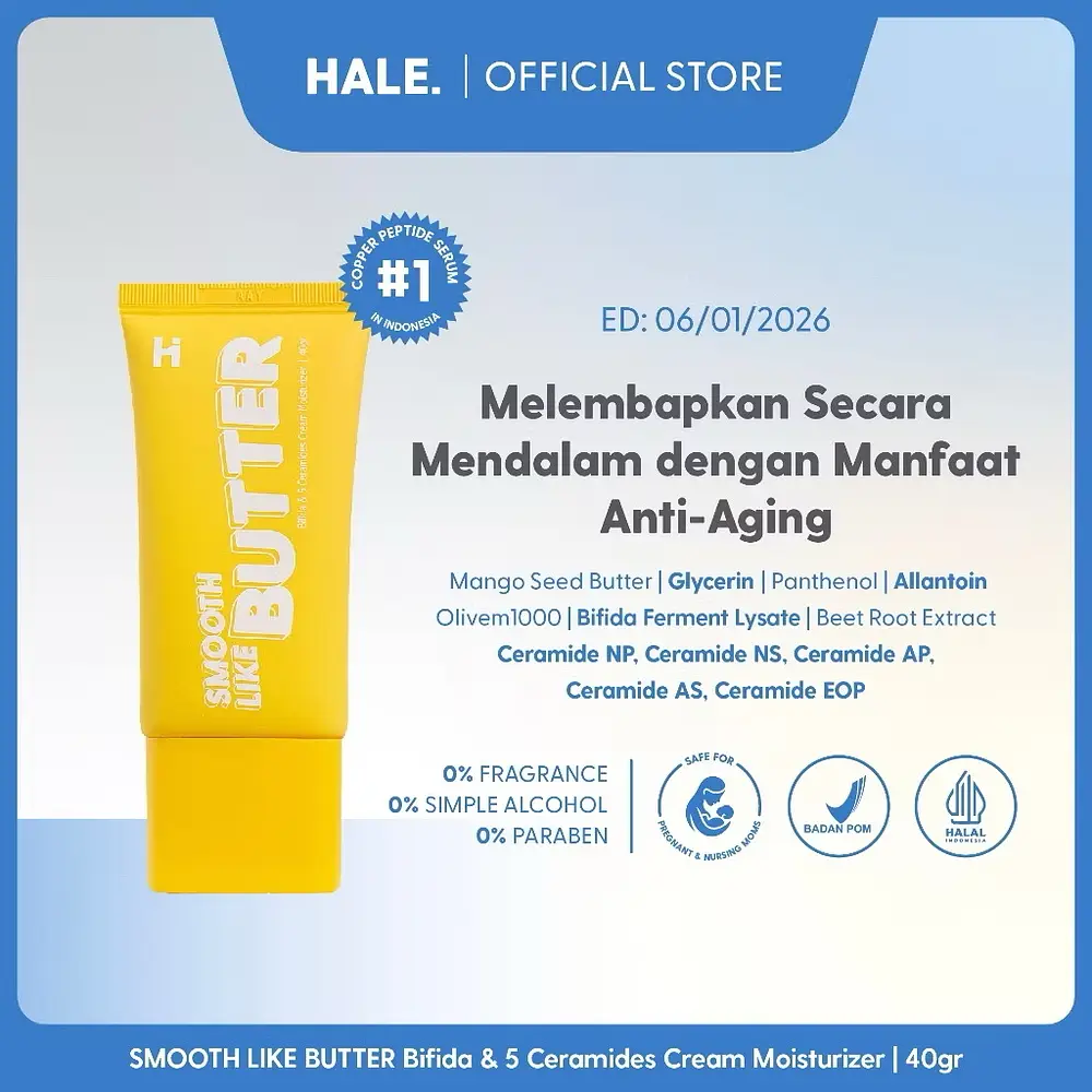 HALE Smooth Like Butter Bifida & 5 Ceramides Cream Moisturizer