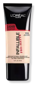 L'Oreal Infallible Pro-Matte Liquid Longwear Foundation 100 True Alabaster