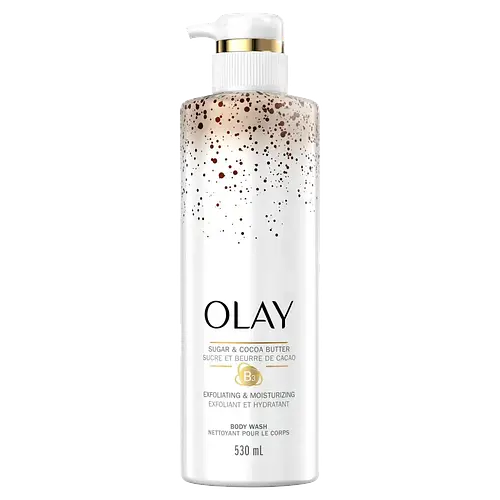 Olay Exfoliating & Moisturizing Body Wash with Sugar, Cocoa Butter and Vitamin B3