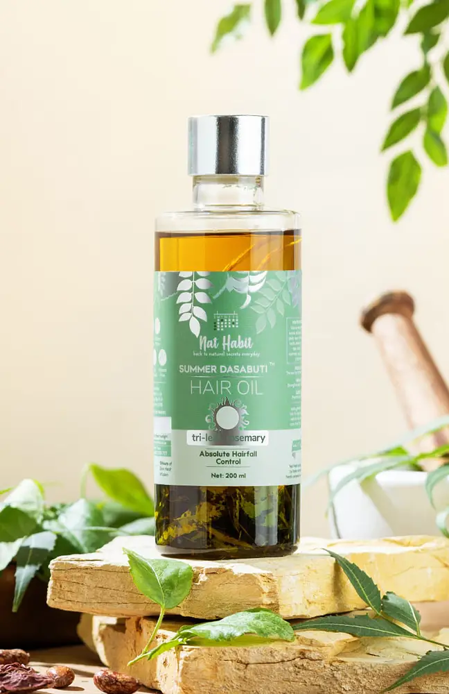 Nat Habit Tri-Leaf Rosemary Summer Hair Oil