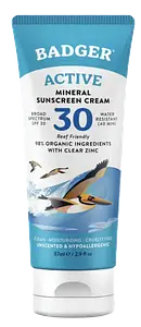 Badger Active Mineral Sunscreen Cream SPF 30