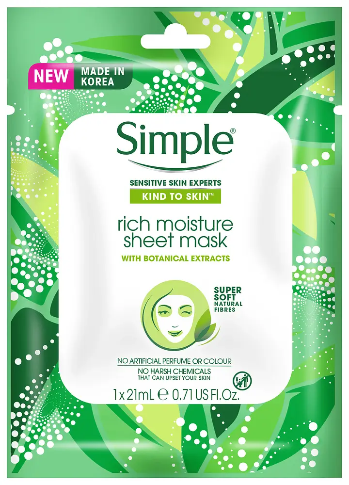 Simple Skincare Rich Moisture Sheet Mask