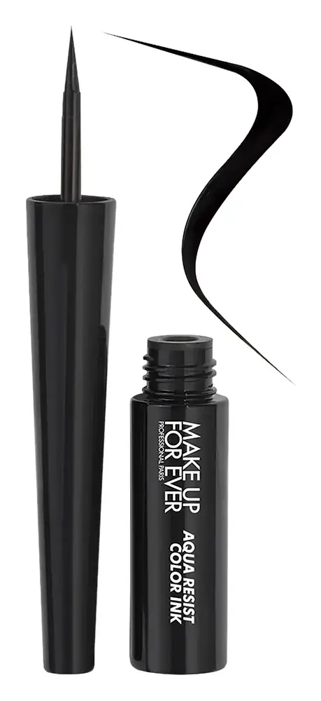 Make Up For Ever Aqua Resist Color Ink 24HR Waterproof Liquid Eyeliner 01 Matte Charcoal - Matte Black