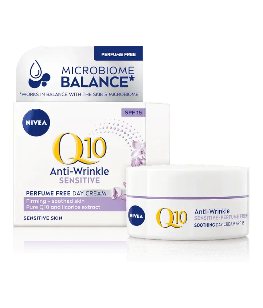 Nivea Q10 SENSITIVE PERFUME FREE DAY CREAM - Anti-Wrinkle Q10 SENSITIVE PERFUME FREE DAY CREAM - Anti-Wrinkle