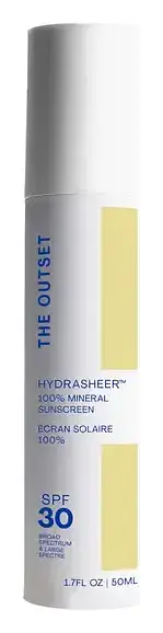 The Outset Hydrasheer 100% Mineral Sunscreen SPF 30