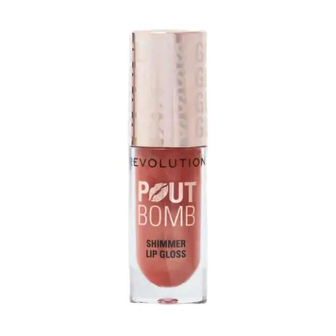 Revolution Beauty Pout Bomb Shimmer Lip Gloss Nude Glow
