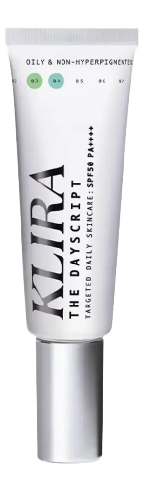 Klira The Dayscript SPF50 PA++++ 03 04 (Oily & Non-Hyperpigmented SkinSizes)