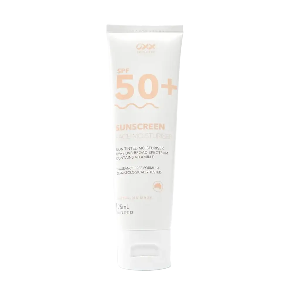 OXX Cosmetics SPF 50+ Face Moisturiser And Sunscreen Non-Tinted