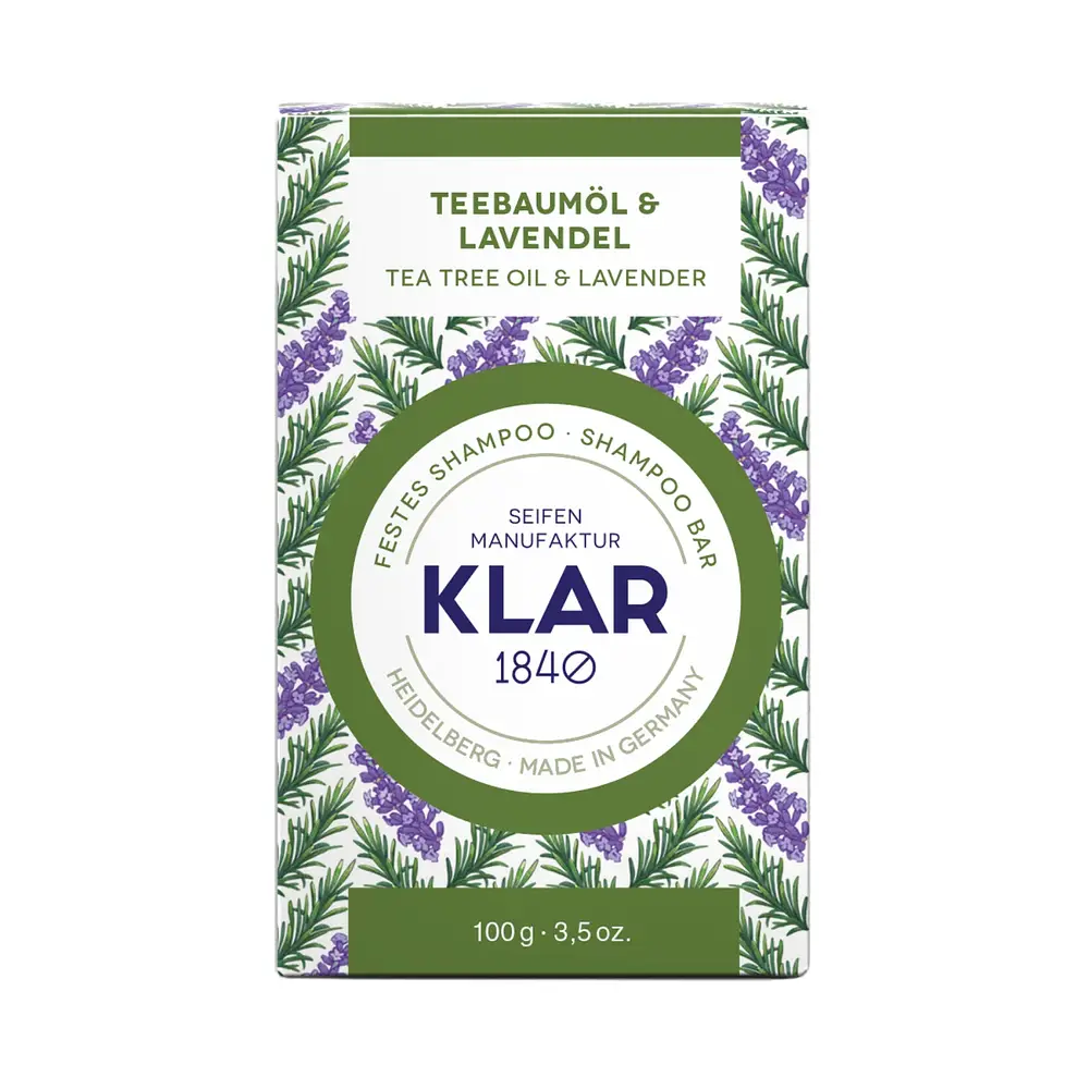 Klar Seifen Tea Tree Oil & Lavender Shampoo Bar