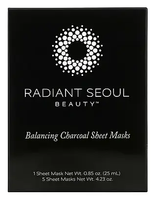 Radiant Seoul Balancing Charcoal Beauty Sheet Masks