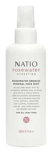 Natio Rosewater Drench Mineral Face Mist