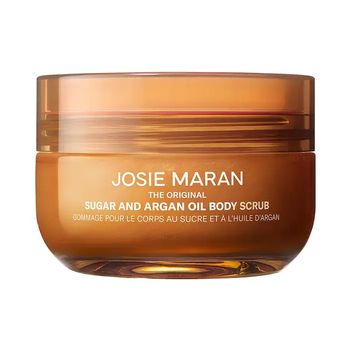 Josie Maran Argan Oil + Sugar Balm Refillable Exfoliating Body Scrub Jar Always Nude