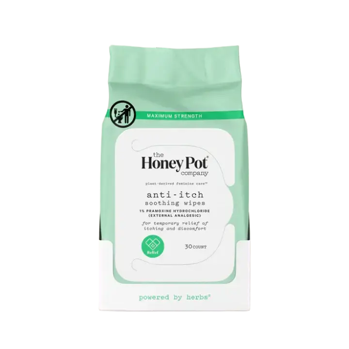 The Honey Pot Feminine Cleansing Wipes Anti-Itch Soothing