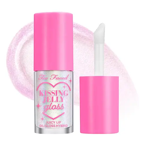 Too Faced Kissing Jelly Non-Sticky Lip Oil Gloss Strawberry Frosting