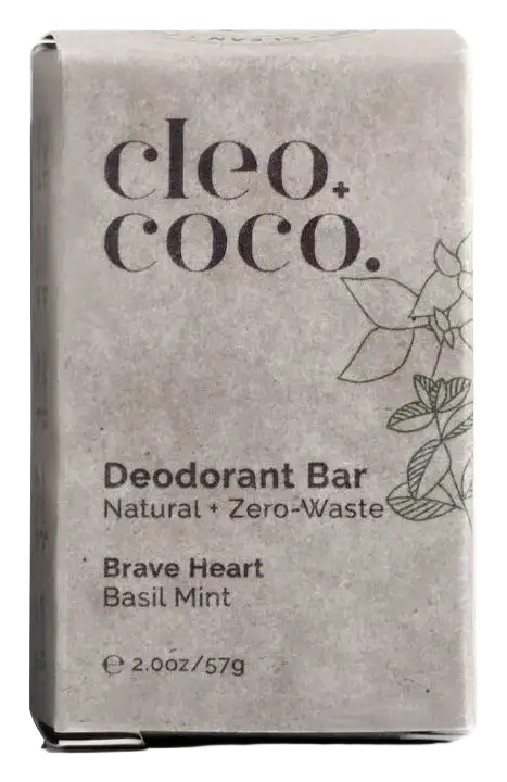 Cleo+Coco Deodorant Bar Basil Mint