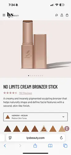Lys Beauty No Limits Cream Bronzer Stick Harmony