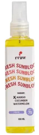 Rraw Skincare Liquid Sunblock SPF 75 Mango