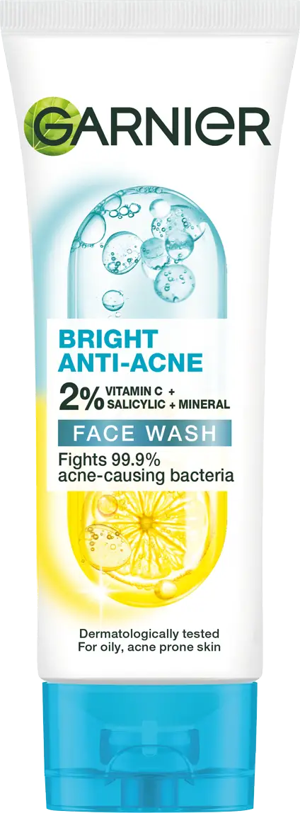 Garnier Bright Anti-Acne 2% Vitamin C + Salicylic + Mineral Face Wash Philippines