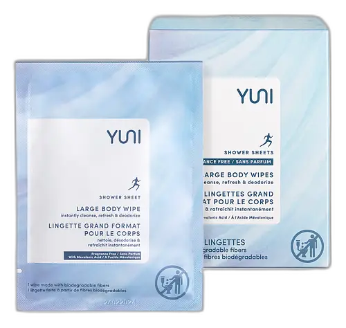 Yuni Beauty Shower Sheets Large Body Wipes Fragrance-Free