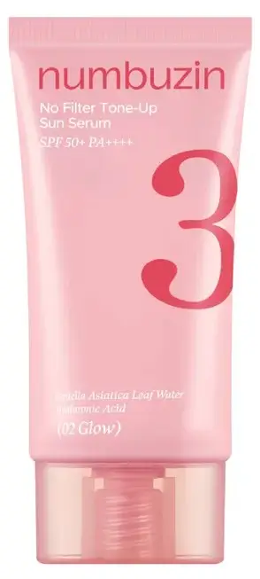 Numbuzin No.3 No Filter Tone-Up Sun Serum SPF 50+ 02 Glow