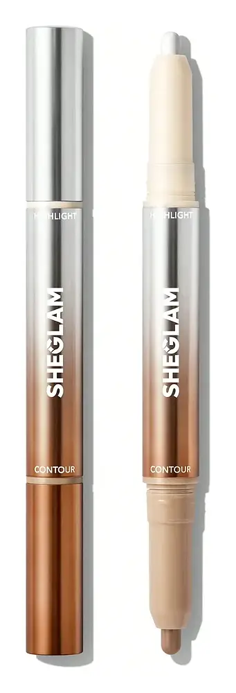 SHEGLAM Fine Line 2-In-1 Nose Contour & Highlight Pen Buff
