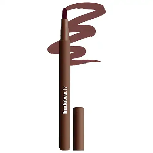 Huda Beauty Lip Contour Lip Stain For 12-Hour Wear Rich Brown