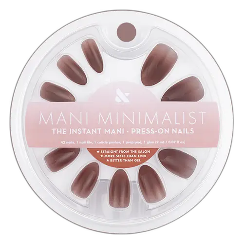 Olive & June Glue Press-Ons Medium Chocolate Syrup Gradient