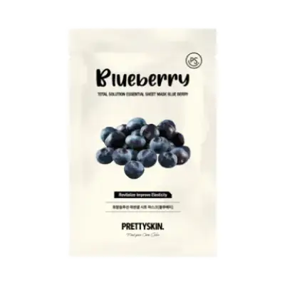 Pretty Skin Total Solution Essential Sheet Mask Blueberry