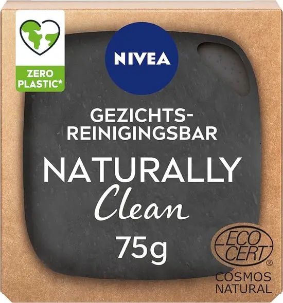 Nivea Naturally Clean Face Cleasing Bar Verfrissend, verzachtend, Make-up remover, scrub