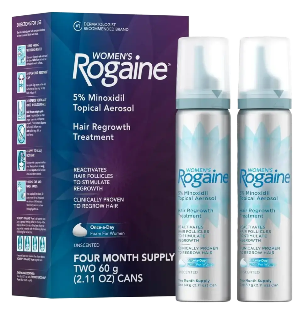 Regaine Women's 5% Minoxidil Topical Aerosol Hair Regrowth Treatment