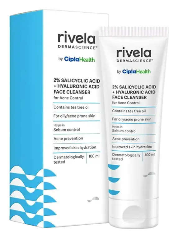Rivela by Cipla 2% Salicylic Acid + Hyaluronic Acid Face Cleanser