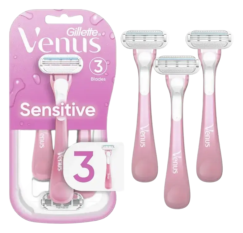 Gillette Venus Sensitive Women’s Disposable Razor Pink