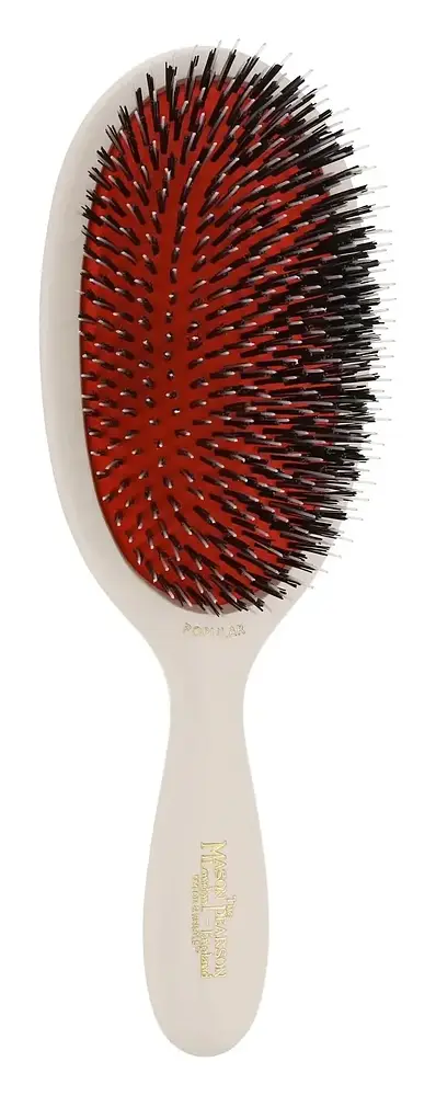 Mason Pearson Popular Bristle & Nylon Hairbrush BN1 Ivory White
