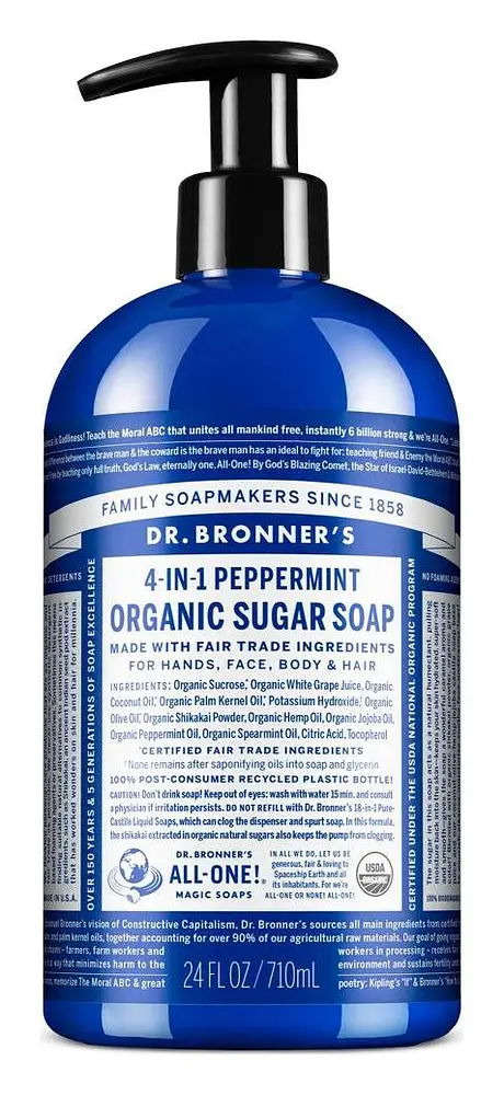 Dr. Bronner's Organic Sugar Soap Peppermint