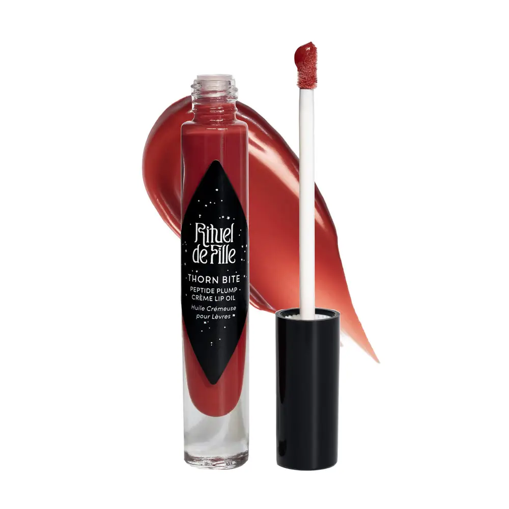 Rituel de Fille Thorn Bite Peptide Plump Crème Lip Oil Rose Pinch
