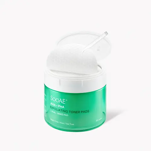 Soo'AE AHA + PHA EXFOLIATING TONER PADS | DUAL - SIDED PAD