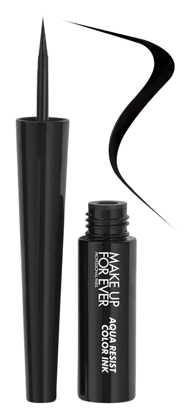Make Up For Ever Aqua Resist Color Ink 24HR Waterproof Liquid Eyeliner 01 Matte Charcoal - Matte Black