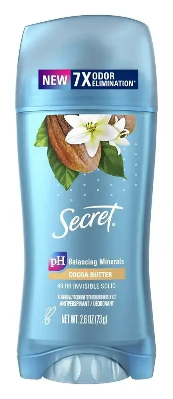 Secret Invisible Solid Antiperspirant Deodorant Cocoa Butter