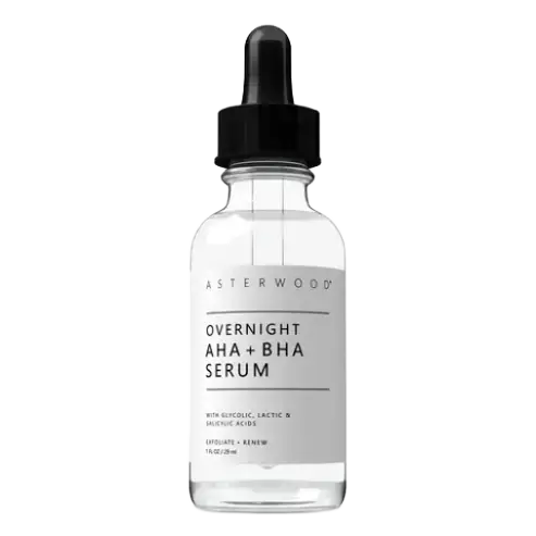 Asterwood Naturals Overnight AHA+BHA Serum