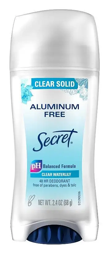 Secret Clear Solid Aluminum Free Deodorant Clear Waterlily