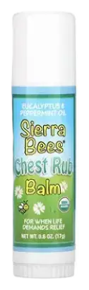 Sierra Bees Chest Rub Balm Stick, Eucalyptus & Peppermint