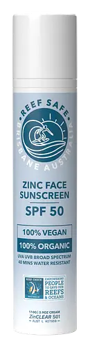 Reef Safe Zinc Face Sunscreen SPF 50 Clear