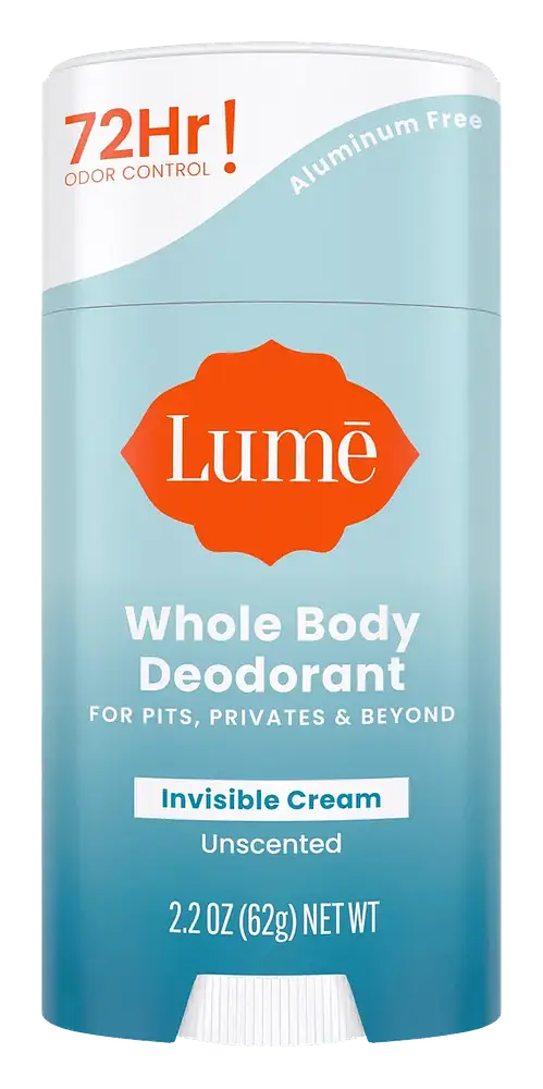 Lume Whole Body Deodorant Invisible Cream Stick Unscented