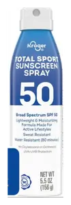 Kroger Total Sport Sunscreen Spray Broad Spectrum SPF 50