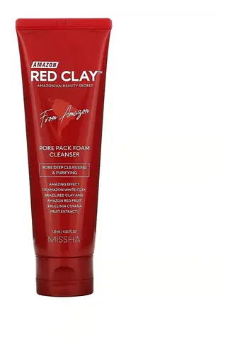 Missha Amazon Red Clay Pore Pack Foam Cleanser
