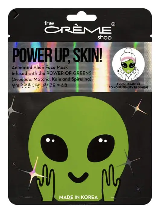 The Creme Shop Power Up, Skin! Animated Alien Face Mask - Power of Greens